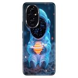 Cekuonline Honor 200 Pro ile Uyumlu Kılıf, Minik Astronot Temalı Desenli, Darbe Emici Silikon