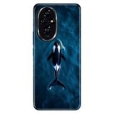 Cekuonline Honor 200 Pro ile Uyumlu Kılıf, Orca Temalı Desenli, Darbe Emici Silikon