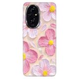 Cekuonline Honor 200 Pro ile Uyumlu Kılıf, Paint Botanical Temalı Desenli, Darbe Emici Silikon, Çok Renkli
