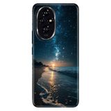Cekuonline Honor 200 Pro ile Uyumlu Kılıf, Sahilde Gece Temalı Desenli, Darbe Emici Silikon
