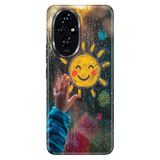 Cekuonline Honor 200 Pro ile Uyumlu Kılıf, Sunshine Temalı Desenli, Darbe Emici Silikon