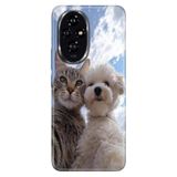 Cekuonline Honor 200 Pro ile Uyumlu Pet Friends Temalı Darbe Emici Silikon Kılıf