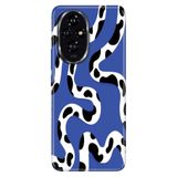 Cekuonline Honor 200 Pro ile Uyumlu Silikon Kılıf, Cow Snake Temalı Desenli, Darbe Emici, Çok Renkli