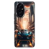 Cekuonline Honor 200 Pro ile Uyumlu Silikon Kılıf, Modern Car Temalı Desenli, Darbe Emici, Çok Renkli