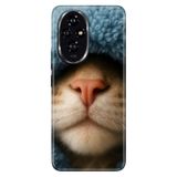 Cekuonline Honor 200 Pro ile Uyumlu Silikon Kılıf, Street Cat Temalı Desenli, Darbe Emici, Çok Renkli