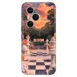 Cekuonline Honor 400 Pro ile Uyumlu Bloom Temalı Desenli Darbe Emici Silikon Kılıf, Çok Renkli