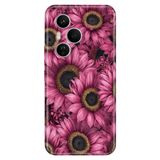 Cekuonline Honor 400 Pro ile Uyumlu Flor Temalı Desenli Darbe Emici Silikon Kılıf, Çok Renkli