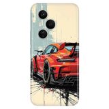 Cekuonline Honor 400 Pro ile Uyumlu Kılıf, Car 911 Car Temalı Desenli, Darbe Emici Silikon