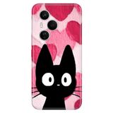 Cekuonline Honor 400 Pro ile Uyumlu Kılıf, Cat-Love Temalı Desenli, Darbe Emici Silikon