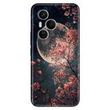 Cekuonline Honor 400 Pro ile Uyumlu Kılıf, Dolunay Moon Temalı Desenli, Darbe Emici Silikon