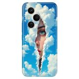 Cekuonline Honor 400 Pro ile Uyumlu Kılıf, Girl On Cloud Temalı Desenli, Darbe Emici Silikon