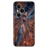 Cekuonline Honor 400 Pro ile Uyumlu Kılıf, Gökdelende Yaşam Temalı Desenli, Darbe Emici Silikon