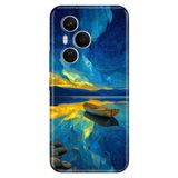 Cekuonline Honor 400 Pro ile Uyumlu Kılıf, Gölde Bir Akşam Temalı Desenli, Darbe Emici Silikon