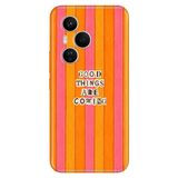 Cekuonline Honor 400 Pro ile Uyumlu Kılıf, Good Things Temalı Desenli, Darbe Emici Silikon