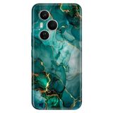 Cekuonline Honor 400 Pro ile Uyumlu Kılıf, Green Marbles Temalı Desenli, Darbe Emici Silikon