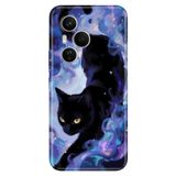 Cekuonline Honor 400 Pro ile Uyumlu Kılıf, Kedi Başgan Temalı Desenli, Darbe Emici Silikon