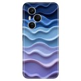 Cekuonline Honor 400 Pro ile Uyumlu Kılıf, Mavi Ton Temalı Desenli, Darbe Emici Silikon