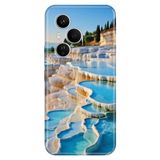 Cekuonline Honor 400 Pro ile Uyumlu Kılıf, Pamukkale Temalı Desenli, Darbe Emici Silikon