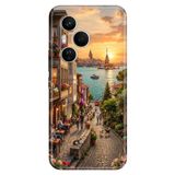Cekuonline Honor 400 Pro ile Uyumlu Kılıf, Panoramik İstanbul Temalı Desenli, Darbe Emici Silikon