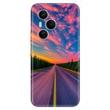 Cekuonline Honor 400 Pro ile Uyumlu Kılıf, Road to Holiday Temalı Desenli, Darbe Emici Silikon