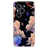 Cekuonline Honor 400 Pro ile Uyumlu Kılıf, Space 1030 Temalı Desenli, Darbe Emici Silikon