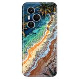 Cekuonline Honor 400 Pro ile Uyumlu Kılıf, Tropical Ada Temalı Desenli, Darbe Emici Silikon