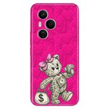 Cekuonline Honor 400 Pro ile Uyumlu Silikon Kılıf, Bear Shopping Temalı Desenli, Darbe Emici, Çok Renkli