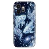 Cekuonline Honor 600 5G ile Uyumlu Balık Burcu Temalı Desenli Darbe Emici Silikon Kılıf, Çok Renkli