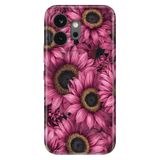 Cekuonline Honor 600 5G ile Uyumlu Flor Temalı Desenli Darbe Emici Silikon Kılıf, Çok Renkli