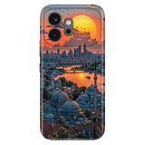 Cekuonline Honor 600 5G ile Uyumlu İstanbulum Temalı Desenli Darbe Emici Silikon Kılıf