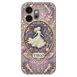Cekuonline Honor 600 5G ile Uyumlu Kılıf, Başak Burcu Temalı Desenli, Darbe Emici Silikon