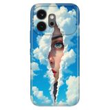 Cekuonline Honor 600 5G ile Uyumlu Kılıf, Girl On Cloud Temalı Desenli, Darbe Emici Silikon