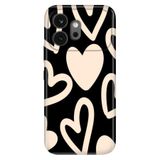 Cekuonline Honor 600 5G ile Uyumlu Kılıf, Heart Wall Temalı Desenli, Darbe Emici Silikon