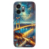 Cekuonline Honor 600 5G ile Uyumlu Kılıf, İstanbul Kolaj Temalı Desenli, Darbe Emici Silikon