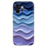 Cekuonline Honor 600 5G ile Uyumlu Kılıf, Mavi Ton Temalı Desenli, Darbe Emici Silikon