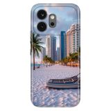 Cekuonline Honor 600 5G ile Uyumlu Kılıf, Miami Sahili Temalı Desenli, Darbe Emici Silikon