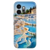 Cekuonline Honor 600 5G ile Uyumlu Kılıf, Pamukkale Temalı Desenli, Darbe Emici Silikon