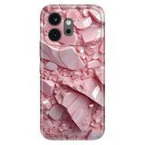 Cekuonline Honor 600 5G ile Uyumlu Kılıf, Pembe Elmas Temalı Desenli, Darbe Emici Silikon