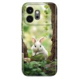 Cekuonline Honor 600 5G ile Uyumlu Kılıf, Rabbit 233 Temalı Desenli, Darbe Emici Silikon
