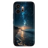 Cekuonline Honor 600 5G ile Uyumlu Kılıf, Sahilde Gece Temalı Desenli, Darbe Emici Silikon