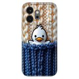 Cekuonline Honor 600 5G ile Uyumlu Silikon Kılıf, Duck Duck Temalı Desenli, Darbe Emici, Çok Renkli