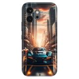 Cekuonline Honor 600 5G ile Uyumlu Silikon Kılıf, Modern Car Temalı Desenli, Darbe Emici