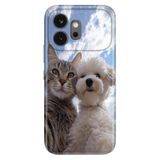 Cekuonline Honor 600 5G ile Uyumlu Silikon Kılıf, Pet Friends Temalı Desenli, Darbe Emici, Çok Renkli