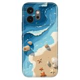 Cekuonline Honor 600 5G ile Uyumlu Silikon Kılıf, Sahil Şeridi Temalı Desenli, Darbe Emici