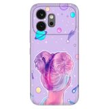 Cekuonline Honor 600 5G ile Uyumlu Silvia Temalı Desenli Darbe Emici Silikon Kılıf, Çok Renkli