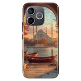 Cekuonline Honor 600 Lite ile Uyumlu İstanbul Background Temalı Desenli Darbe Emici Silikon Kılıf, Çok Renkli
