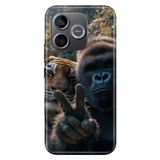 Cekuonline Honor 600 Lite ile Uyumlu Kılıf, Goril ve Kaplan Temalı Desenli, Darbe Emici Silikon