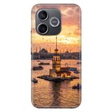 Cekuonline Honor 600 Lite ile Uyumlu Kılıf, Kız Kulesi 34 Temalı Desenli, Darbe Emici Silikon