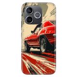 Cekuonline Honor 600 Lite ile Uyumlu Kılıf, Klasik Arabacım Temalı Desenli, Darbe Emici Silikon
