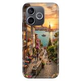Cekuonline Honor 600 Lite ile Uyumlu Kılıf, Panoramik İstanbul Temalı Desenli, Darbe Emici Silikon